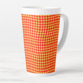 Red Yellow Plaid Checker Seamless Pattern