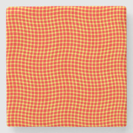 Red Yellow Plaid Checker Seamless Pattern Stenunderlägg