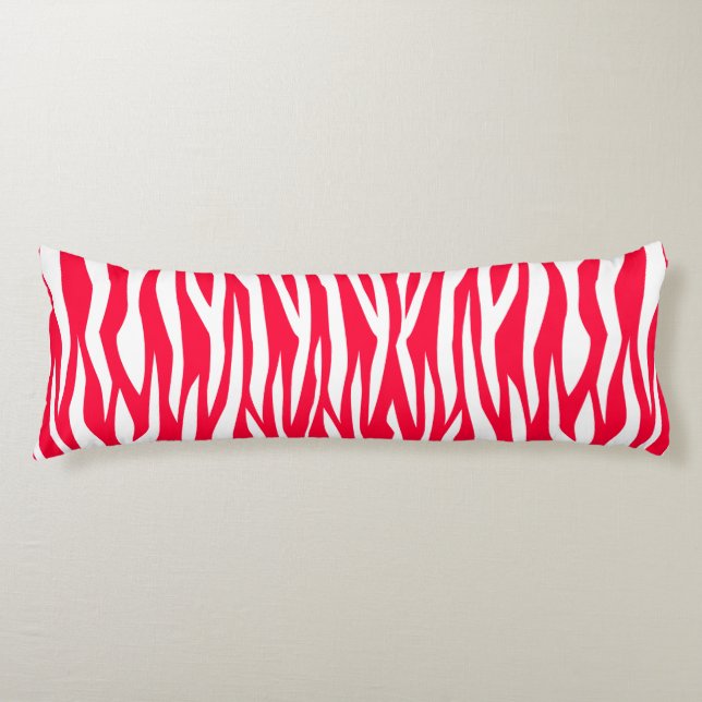 Red Zebra tryck Kroppskudde (Framsidan)