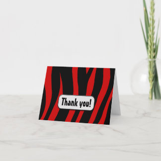 Red Zebra tryck "Tack!" anteckningskort
