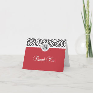 Red Zebra tryck - tackkort