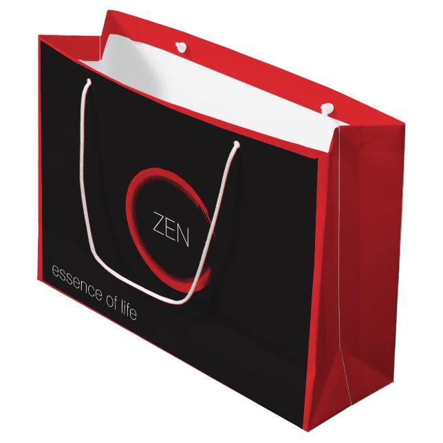 Red Zen Large Gift Bag (Framsidan Vinklad)