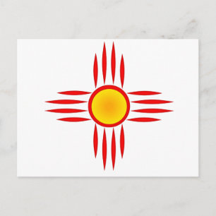 Red Zia Sol Gud Vykort