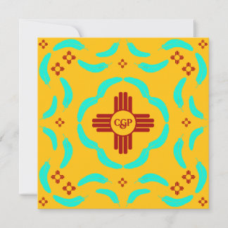 Red Zia Symbols New mexico Turquise Feathers