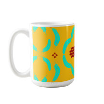 Red Zia Symbols New mexico Turquise Feathers