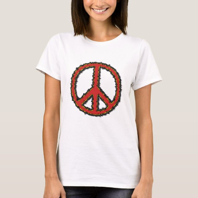 Red Zig Zag Fredstecken Tee (Framsida)