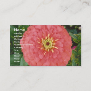 Red Zinnia Visitkort