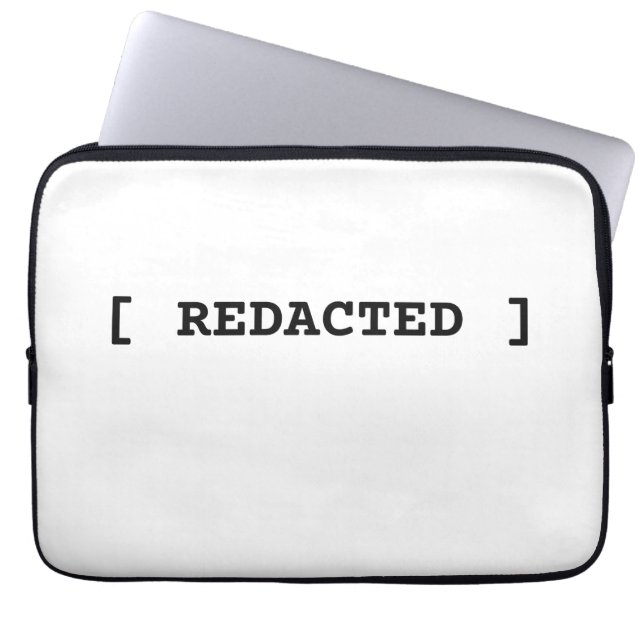 [ REDACTED ] Minimalistisk Typografisk Professione Laptop Fodral (Framsidan)