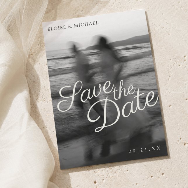 Redaktionell suddig fotoskript sparadatum spara datumet (Editorial Blurred Photo Script Save the Date)