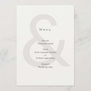 Redaktionell typografi Bröllop Meny