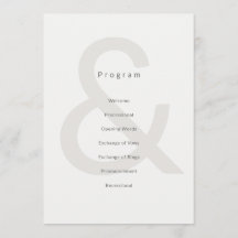 Redaktionell typografi Bröllopsprogram