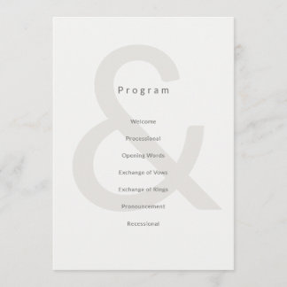 Redaktionell typografi Bröllopsprogram Program