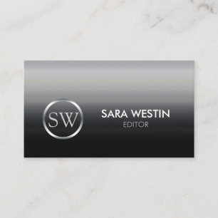 Redaktör Tryck Utgivning Elegant Monogram Visitkort