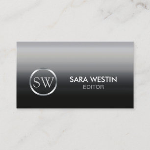 Redaktör Tryck Utgivning Elegant Monogram Visitkort