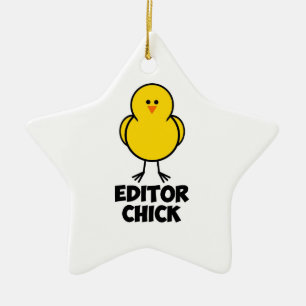Redaktörchick Julgransprydnad Keramik