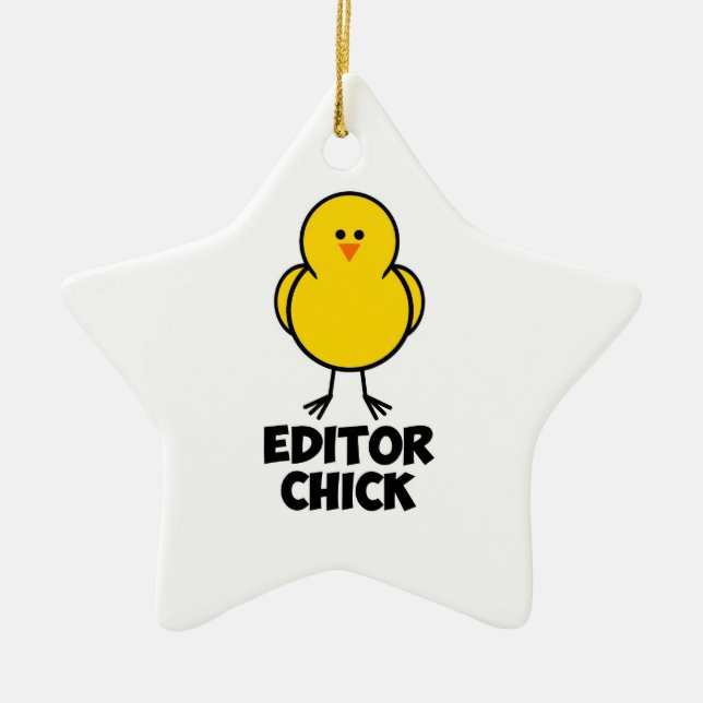 Redaktörchick Julgransprydnad Keramik (Framsidan)