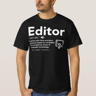 Redaktördefinition - rolig gåva för redaktör t shirt