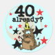 Redan födelsedag 40 runt klistermärke (Front)