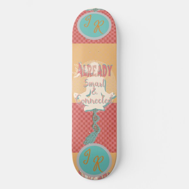 Redan smart och ansluten - kan initieras mini skateboard bräda 18,5 cm (Framsida)