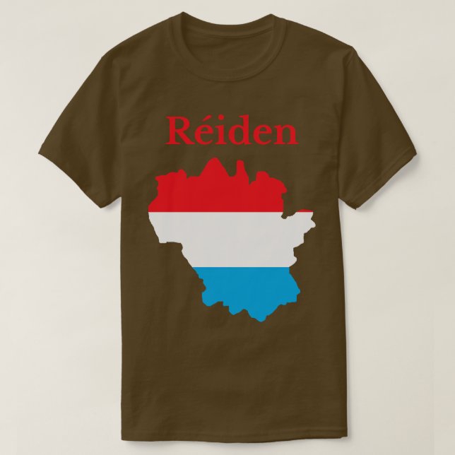 Redange Canton Karta Luxembourg T Shirt (Design framsida)