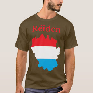 Redange Canton Karta Luxembourg T Shirt