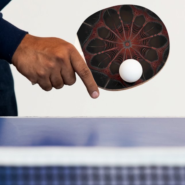 Redback Spider Fractal Art. Pingisracket (Insitu)
