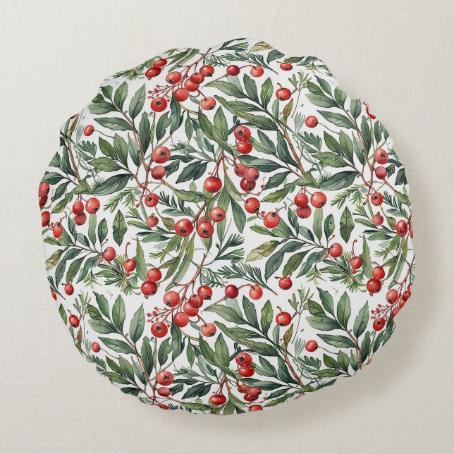 Redberry-jul Rund Kudde (Baksidan)