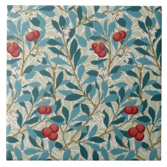 Redberry Tree, William Morris Kakelplatta (Framsidan)