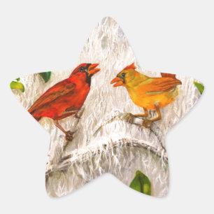 RedBirds. Singing av kärlek Stjärnformat Klistermärke