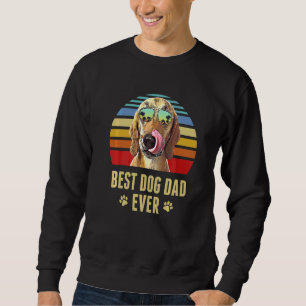 Redbone Coonhound Best Hund Pappa All Retro Sunset Lång Ärmad Tröja