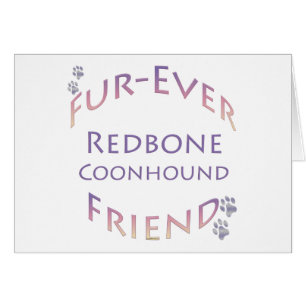 Redbone Coonhound Furever Friend Hälsningskort