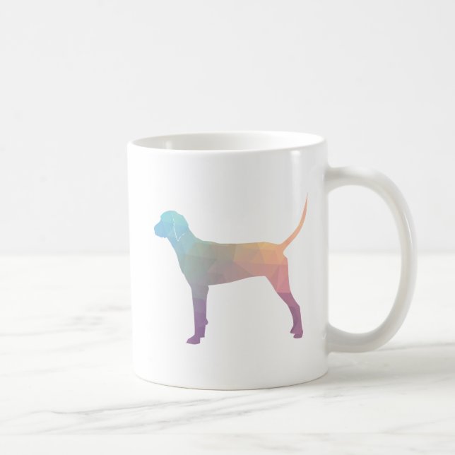 Redbone Coonhound Geometric Mönster i Pastels Kaffemugg (Höger)