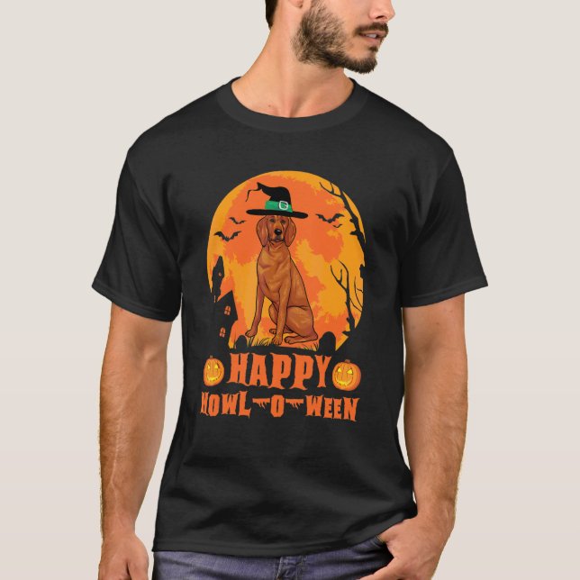Redbone Coonhound Halloween T Shirt (Framsida)