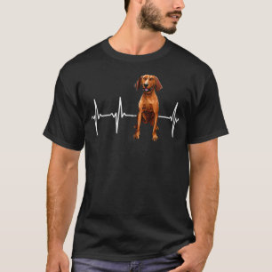 Redbone Coonhound Heartslag Hund älskare Zip T Shirt