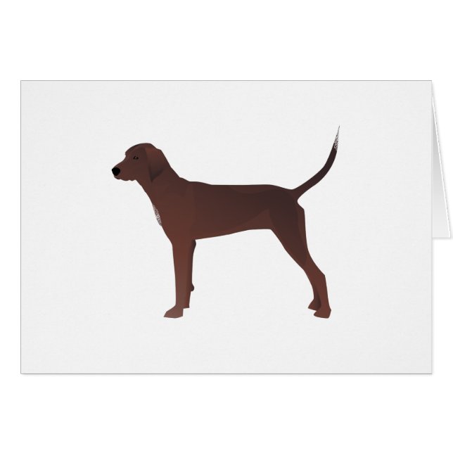 Redbone Coonhound Hund aveln Anpassade Card Hälsningskort (Framsidan Horizontal)