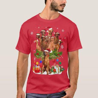 Redbone Coonhound Julgran Ljus Rolig hund T Shirt