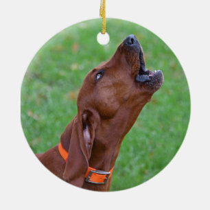 Redbone Coonhound Julgransprydnad Keramik