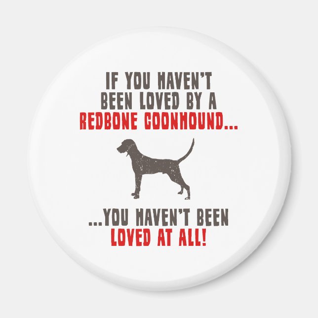 Redbone Coonhound Magnet (Framsidan)