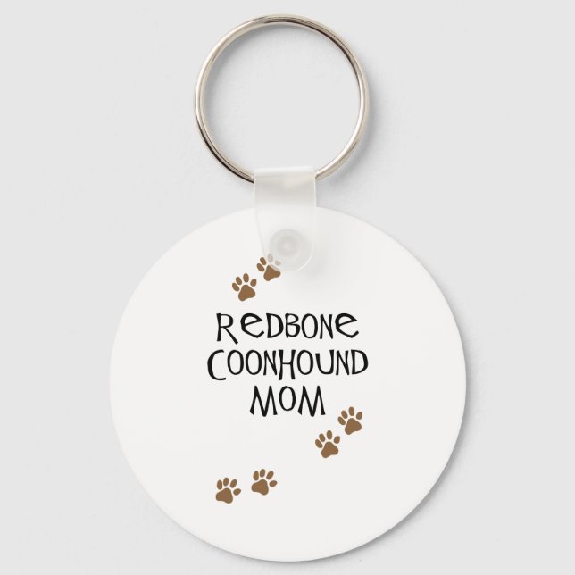 Redbone Coonhound Mamma Nyckelring (Framsida)
