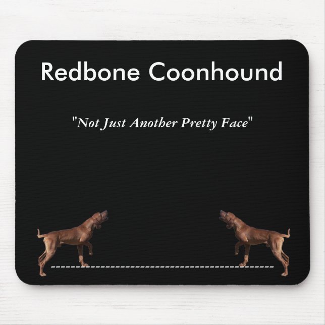 Redbone Coonhound Musmatta (Framsidan)