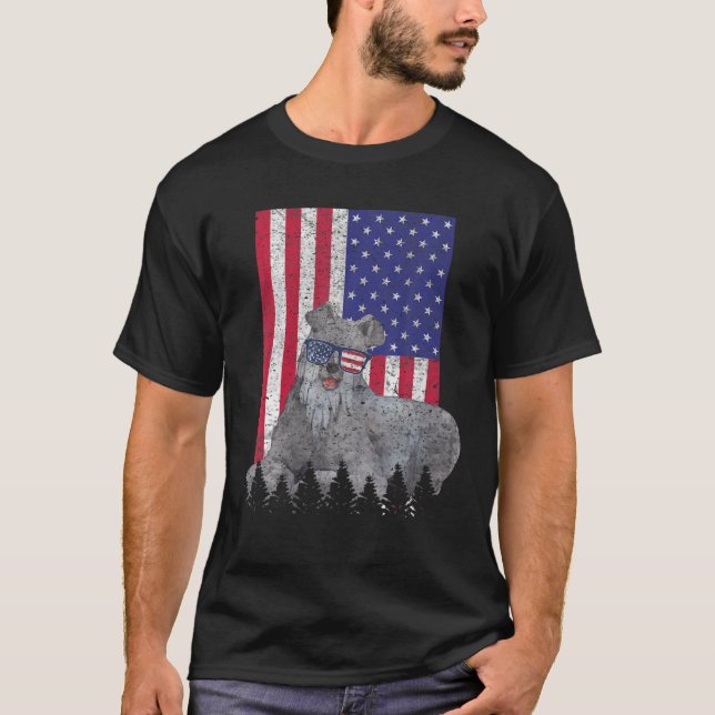 Redbone Coonhound Patriotic Hund USA Pride America T Shirt (Framsida)