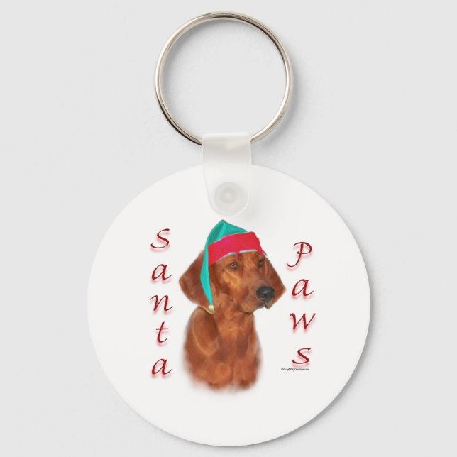 Redbone Coonhound Santa Tassar Nyckelring (Framsida)
