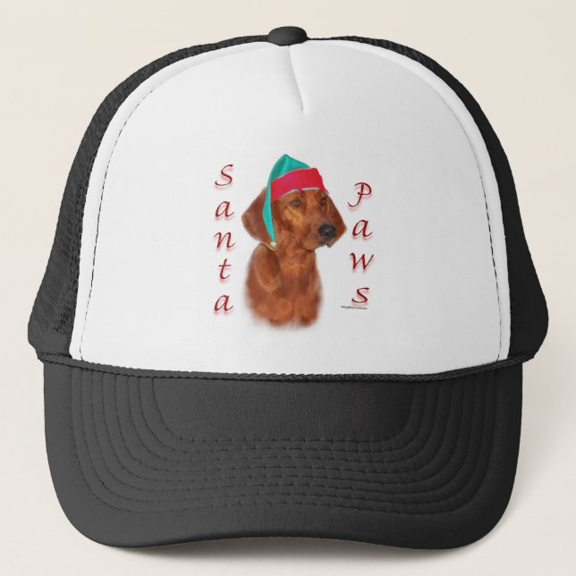 Redbone Coonhound Santa Tassar Truckerkeps (Framsida)
