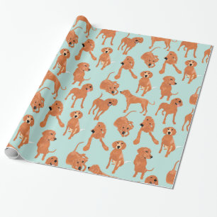 Redbone Coonhound som slår in papper Presentpapper
