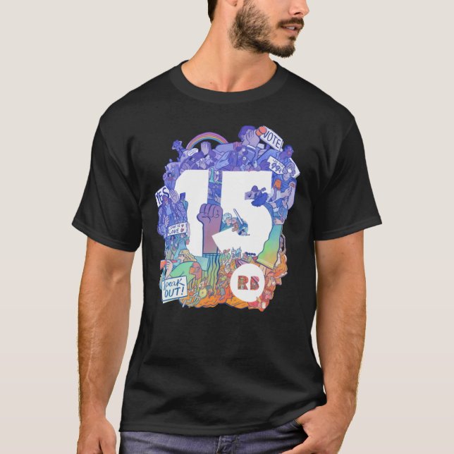 Redbubble&x27;s 15:e födelsedagsteckningen Classic T Shirt (Framsida)