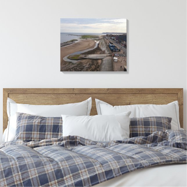 Redcar Beach från Beacon Canvastryck (Insitu (sovrum))