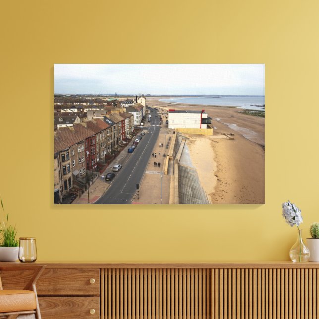 Redcar Beach från Beacon Canvastryck (Insitu (Vardagsrum))
