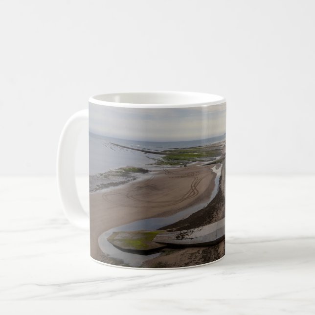 Redcar Beach från Beacon Kaffemugg (Framsida vänster)