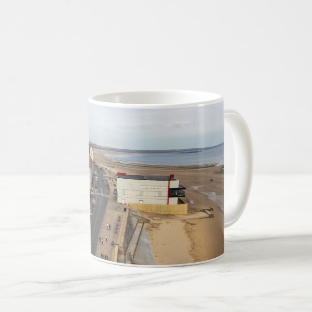 Redcar Beach från Beacon Kaffemugg (Framsida höger)