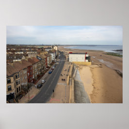 Redcar Beach från Beacon Poster